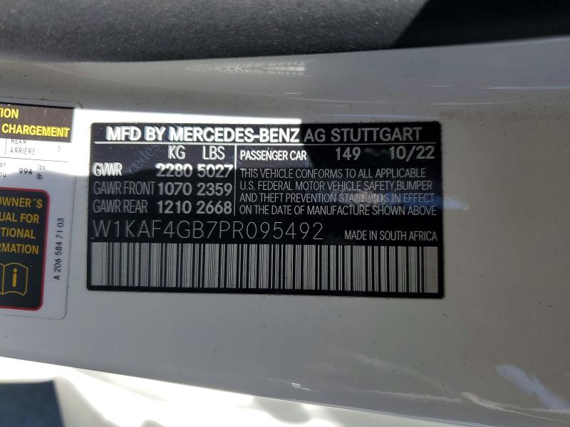 Продаж на аукціоні авто 2023 Mercedes-benz C, vin: W1KAF4GB7PR095492, номер лоту: 57705216