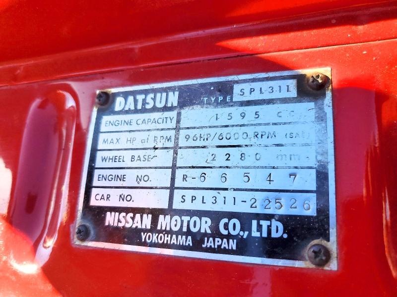 57043406 :رقم المزاد ، SPL31122526 vin ، 1981 Datsun Uk مزاد بيع