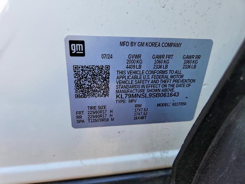 Aukcja sprzedaży 2025 Chevrolet Trailblazer, vin: KL79MNSL9SB061643, numer aukcji: 57393326