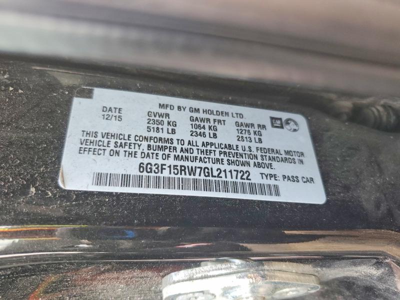 Aukcja sprzedaży 2016 Chevrolet Ss, vin: 6G3F15RW7GL211722, numer aukcji: 56678306