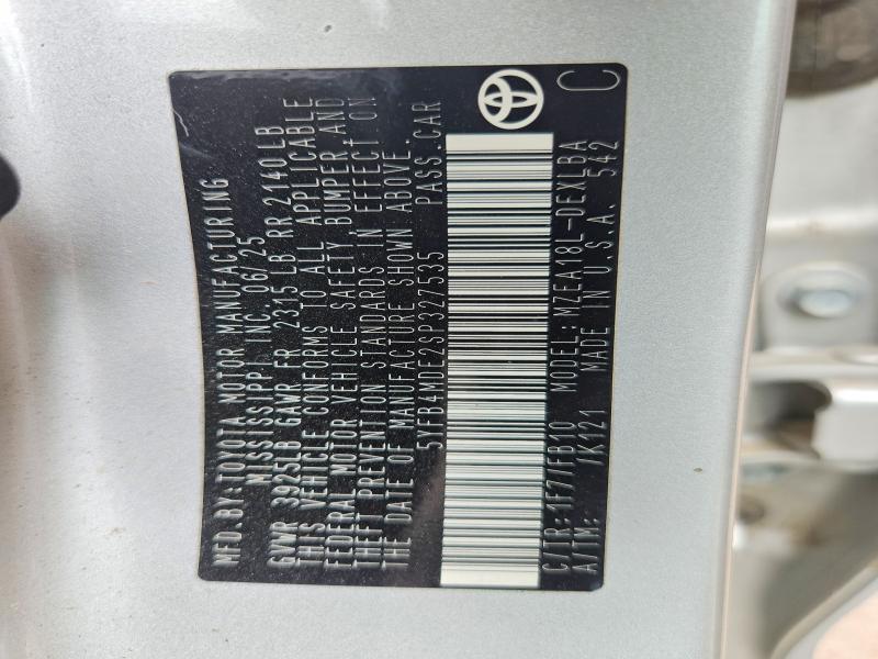 Aukcja sprzedaży 2025 Toyota Corolla, vin: 5YFB4MDE2SP327535, numer aukcji: 56127296