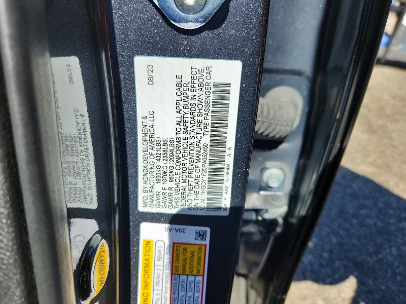 Продажа на аукционе авто 2023 Honda Accord, vin: 1HGCY1F20PA052450, номер лота: 58312566