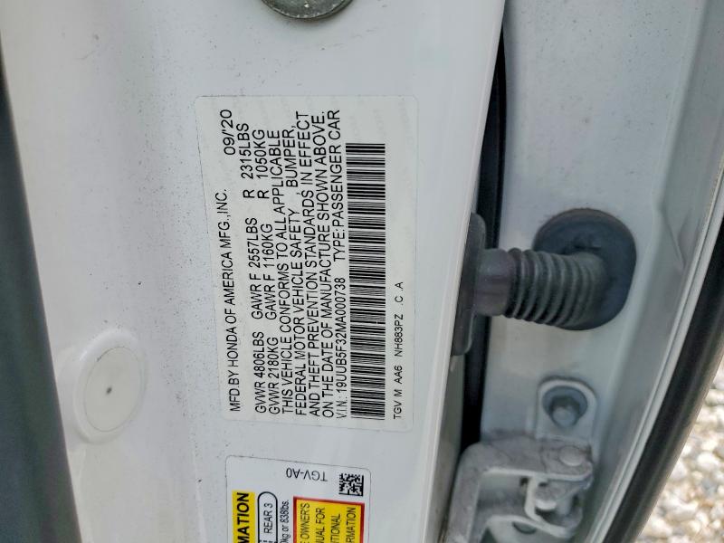 Продажа на аукционе авто 2021 Acura Tlx, vin: 19UUB5F32MA000738, номер лота: 55694036
