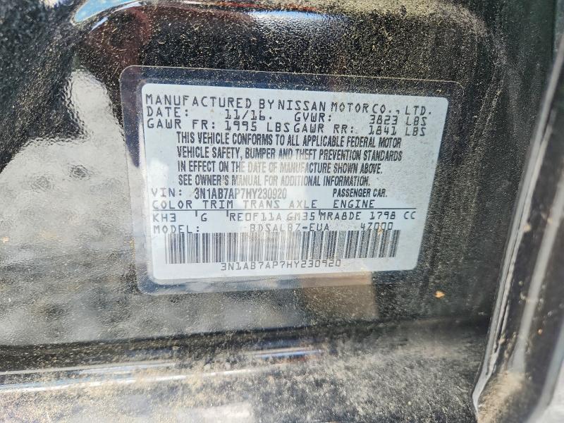 Aukcja sprzedaży 2017 Nissan Sentra, vin: 3N1AB7AP7HY230920, numer aukcji: 57605176