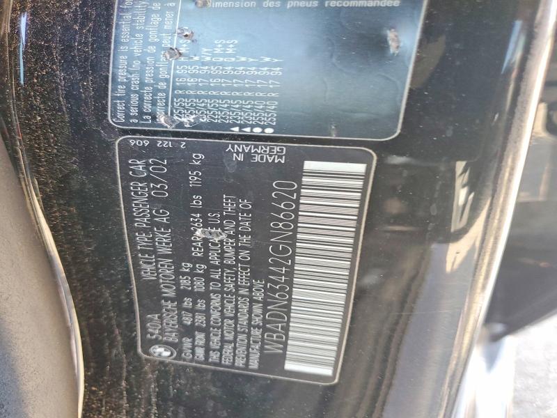 Продажа на аукционе авто 2002 Bmw 540, vin: WBADN63442GN86620, номер лота: 56940546