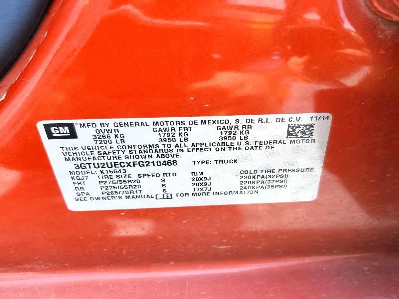 56790326 :رقم المزاد ، 3GTU2UECXFG210468 vin ، 2015 Gmc Sierra مزاد بيع