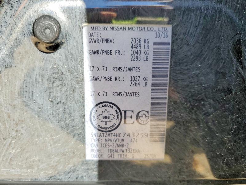 Продажа на аукционе авто 2017 Nissan Rogue, vin: 5N1AT2MT4HC743259, номер лота: 58212546