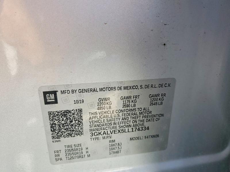 Продажа на аукционе авто 2020 Gmc Terrain Slt, vin: 3GKALVEX5LL174334, номер лота: 55742076