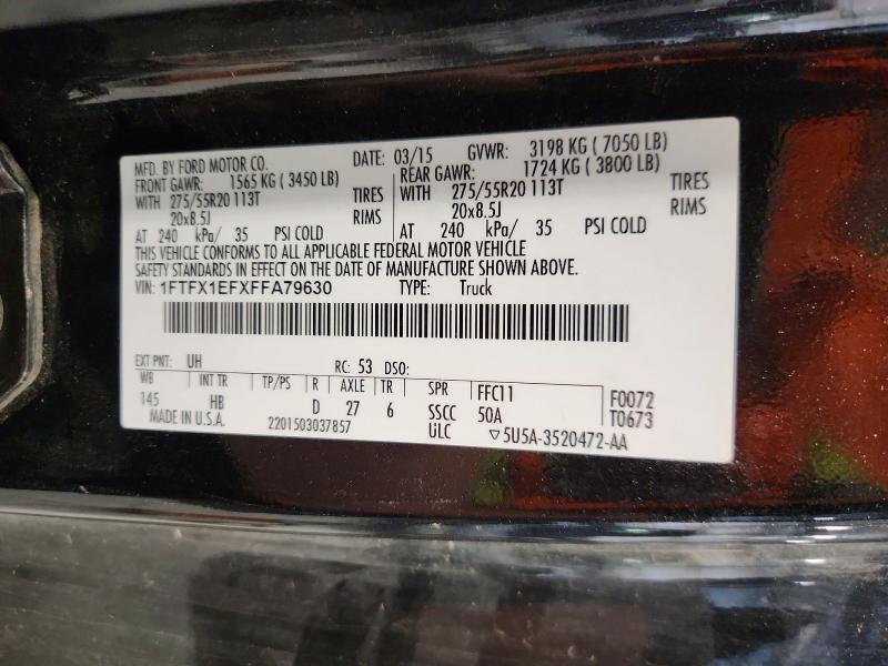 Aukcja sprzedaży 2015 Ford F150, vin: 1FTFX1EFXFFA79630, numer aukcji: 53547776