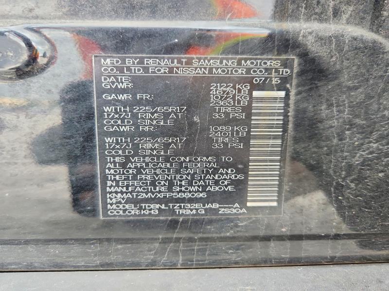 Продажа на аукционе авто 2015 Nissan Rogue, vin: KNMAT2MVXFP588096, номер лота: 57542416