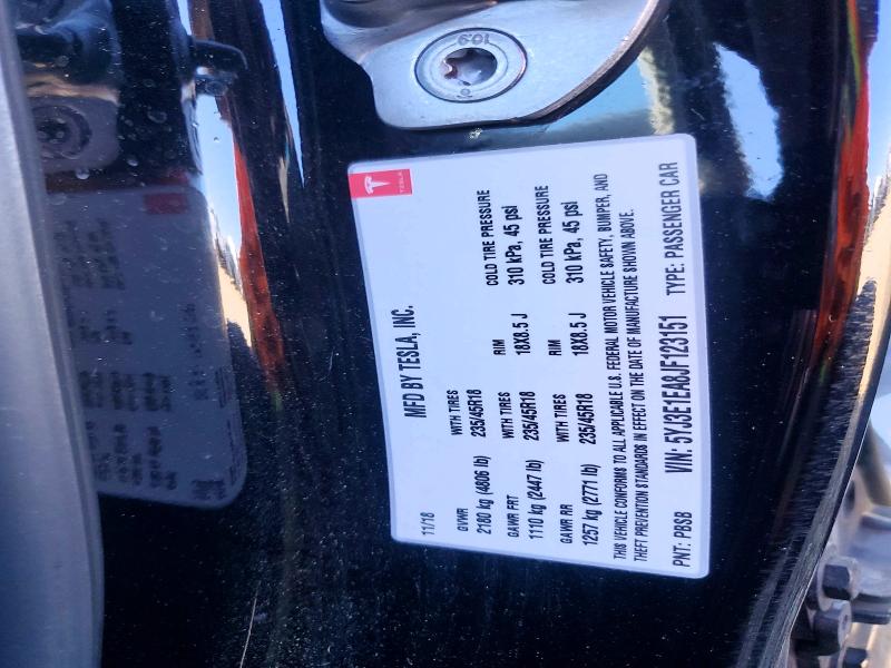 Продаж на аукціоні авто 2018 Tesla Model 3, vin: 5YJ3E1EA8JF123151, номер лоту: 54887256