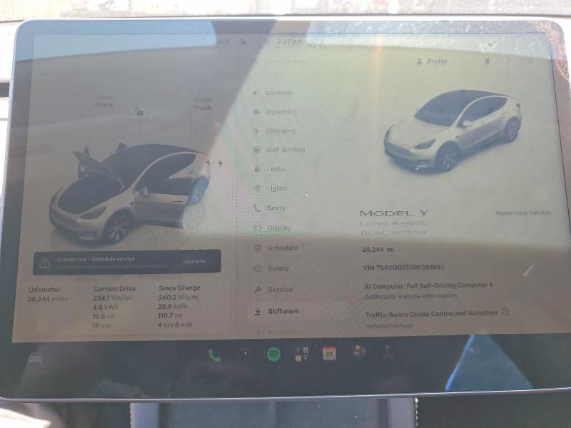 2024 Tesla Model Y მანქანა იყიდება აუქციონზე, vin: 7SAYGDEE5RF081637, აუქციონის ნომერი: 58641986