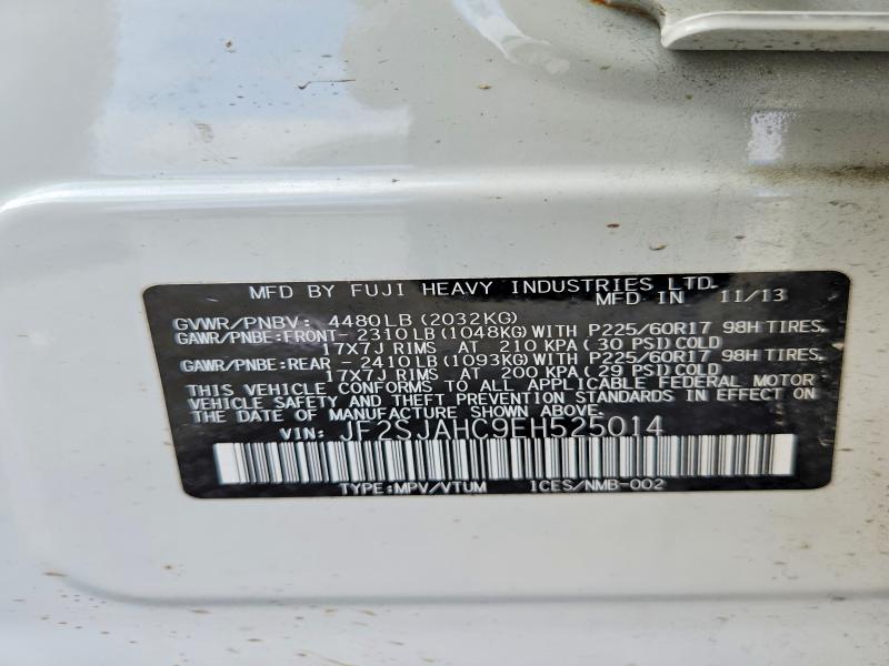 Продаж на аукціоні авто 2014 Subaru Forester, vin: JF2SJAHC9EH525014, номер лоту: 55973586