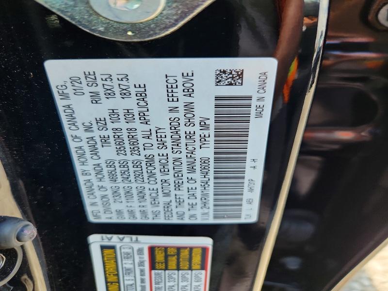 Продажа на аукционе авто 2020 Honda Cr-v, vin: 2HKRW1H54LH406060, номер лота: 58737286