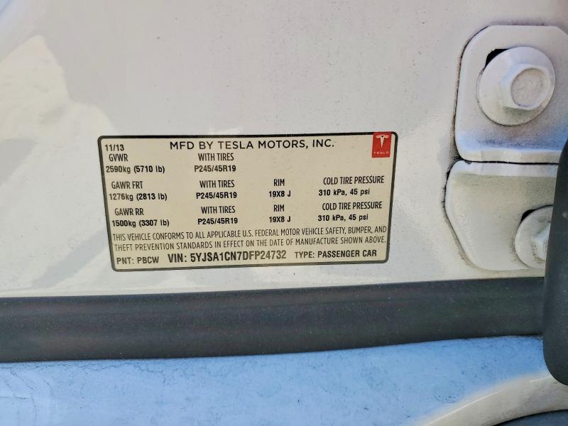 Продажа на аукционе авто 2013 Tesla Model S, vin: 5YJSA1CN7DFP24732, номер лота: 58990896