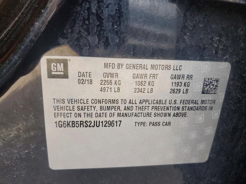 Продажа на аукционе авто 2018 Cadillac Ct6, vin: 1G6KB5RS2JU129617, номер лота: 55892406