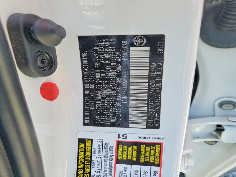 Aukcja sprzedaży 2018 Toyota Camry, vin: 4T1B11HKXJU501498, numer aukcji: 57395546