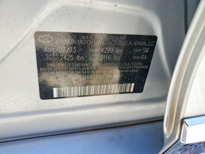 55612806 :رقم المزاد ، 5NPEB4ACXDH791355 vin ، 2013 Hyundai Sonata مزاد بيع