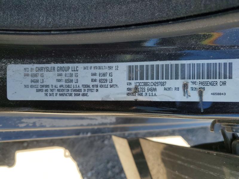 2012 Chrysler 200 მანქანა იყიდება აუქციონზე, vin: 1C3CCBBG1CN297687, აუქციონის ნომერი: 51907486
