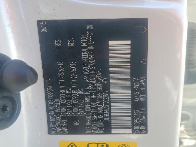 Продаж на аукціоні авто 2015 Lexus Nx, vin: JTJBJRBZ3F2022817, номер лоту: 56352506