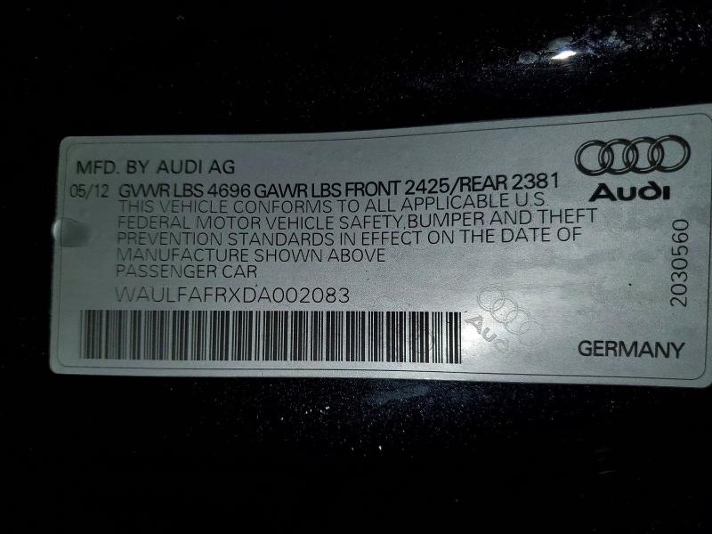 Продажа на аукционе авто 2013 Audi A5, vin: WAULFAFRXDA002083, номер лота: 58030856