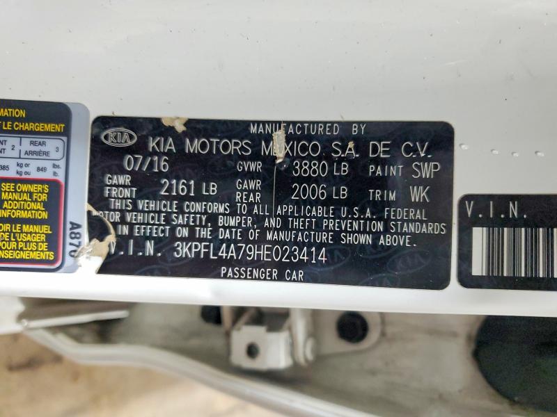 Продаж на аукціоні авто 2017 Kia Forte, vin: 3KPFL4A79HE023414, номер лоту: 54987386
