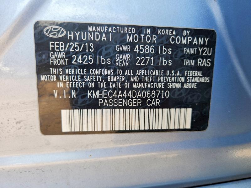 Продажа на аукционе авто 2013 Hyundai Sonata, vin: KMHEC4A44DA068710, номер лота: 57724786