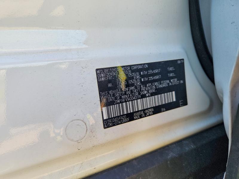 Продажа на аукционе авто 2019 Toyota Rav4, vin: JTMP1RFV5KD040119, номер лота: 58545496