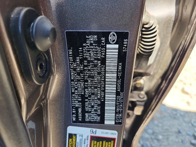 56315716 :رقم المزاد ، 4T4BF1FK0FR456962 vin ، 2015 Toyota Camry مزاد بيع