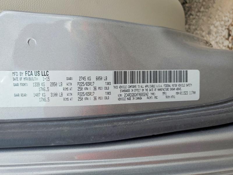 Продажа на аукционе авто 2015 Dodge Grand Caravan, vin: 2C4RDGBGXFR683242, номер лота: 59167086