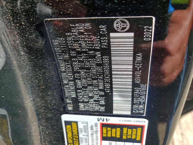 Продаж на аукціоні авто 2010 Toyota Camry, vin: 4T4BF3EK2AR064989, номер лоту: 56443416
