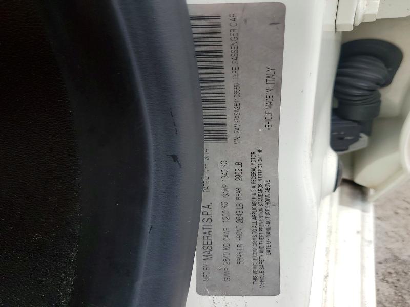 55632616 :رقم المزاد ، ZAM57XSA2E1103580 vin ، 2014 Maserati Ghibli مزاد بيع