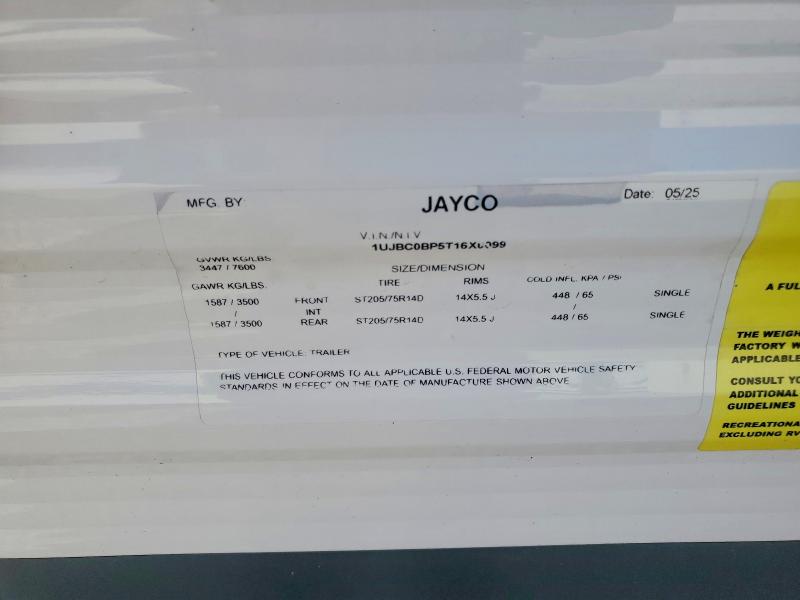 Aukcja sprzedaży 2026 Jayc Jay Flight, vin: 1UJBC0BP5T16X0099, numer aukcji: 57021786
