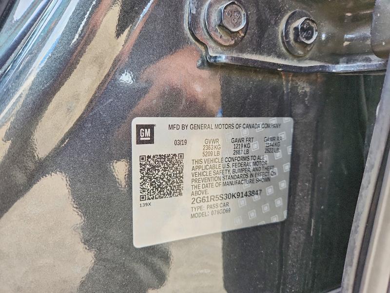 56051576 :رقم المزاد ، 2G61R5S30K9143847 vin ، 2019 Cadillac Xts مزاد بيع