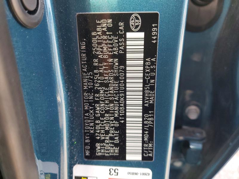 Aukcja sprzedaży 2026 Toyota Camry, vin: 4T1DBADK9TU040079, numer aukcji: 57713596