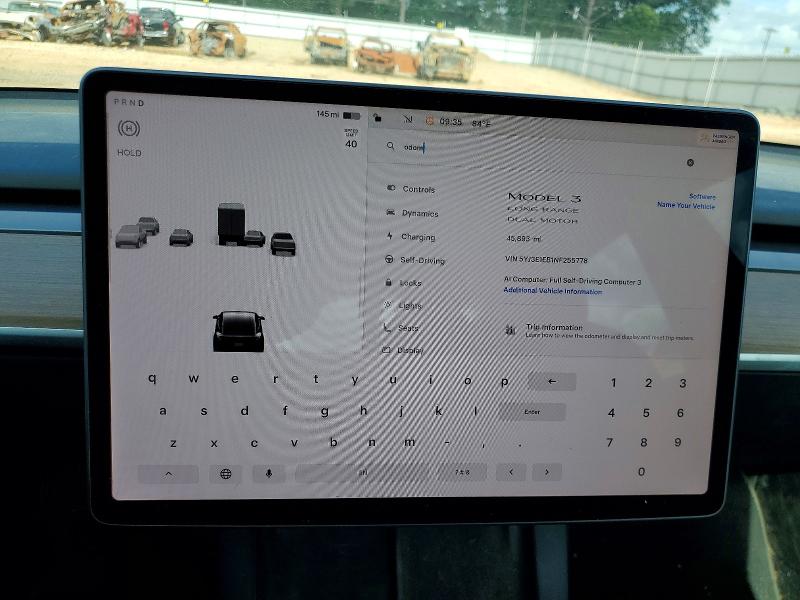 2022 Tesla Model 3 მანქანა იყიდება აუქციონზე, vin: 5YJ3E1EB1NF255778, აუქციონის ნომერი: 56651666