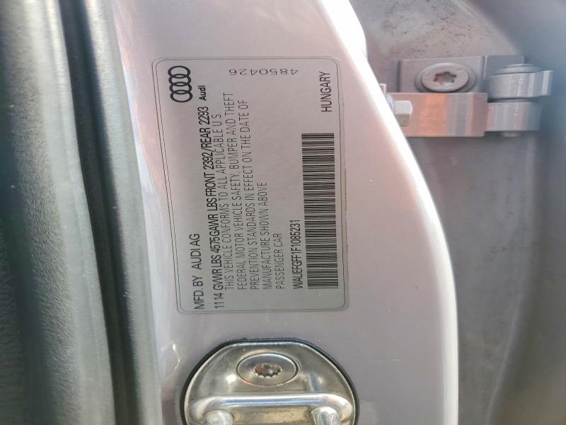 2015 Audi A3 მანქანა იყიდება აუქციონზე, vin: WAUEFGFF1F1085231, აუქციონის ნომერი: 58956666