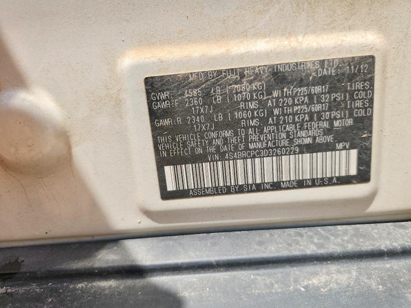 Aukcja sprzedaży 2013 Subaru Outback, vin: 4S4BRCPC3D3260229, numer aukcji: 85989455