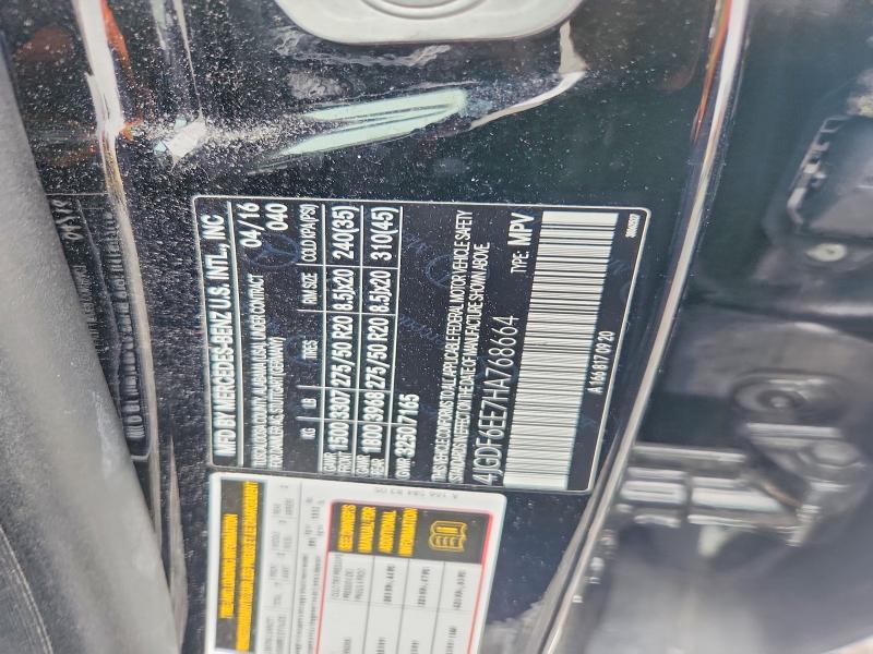 56439766 :رقم المزاد ، 4JGDF6EE7HA768664 vin ، 2017 Mercedes-benz Gls مزاد بيع