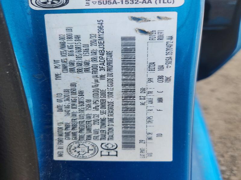 2014 Ford Fiesta მანქანა იყიდება აუქციონზე, vin: 3FADP4BJ3EM129645, აუქციონის ნომერი: 57142386