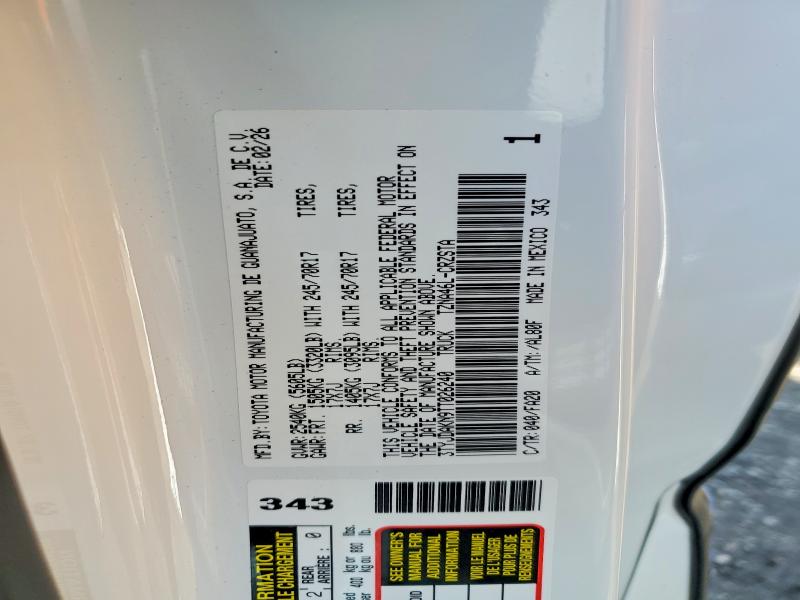 Aukcja sprzedaży 2026 Toyota Tacoma, vin: 3TYJDAKN9TT026240, numer aukcji: 58563696