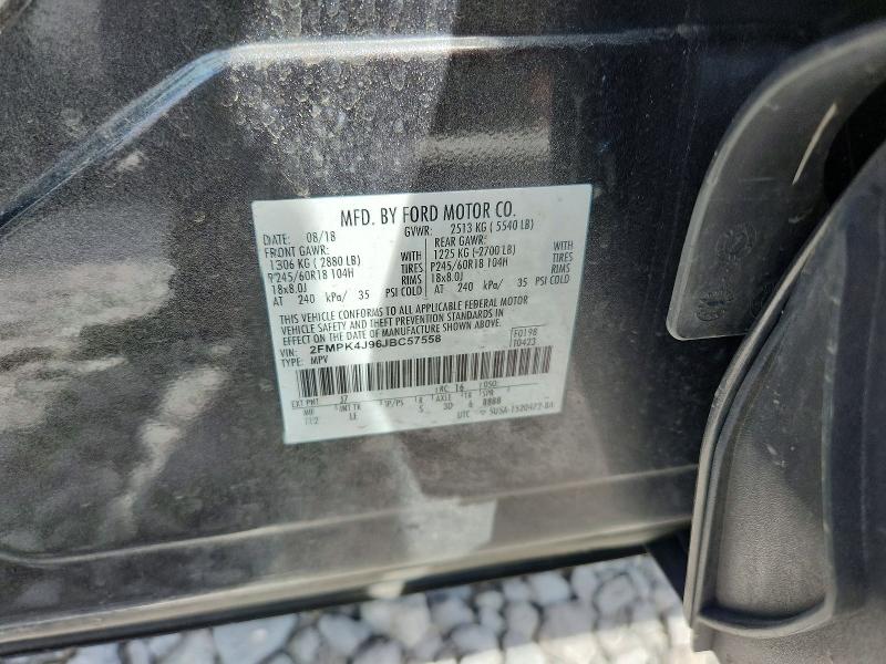 Aukcja sprzedaży 2018 Ford Edge, vin: 2FMPK4J96JBC57558, numer aukcji: 56027486