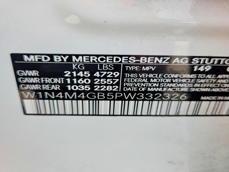 2023 Mercedes-benz Glb მანქანა იყიდება აუქციონზე, vin: W1N4M4GB5PW332326, აუქციონის ნომერი: 56417036