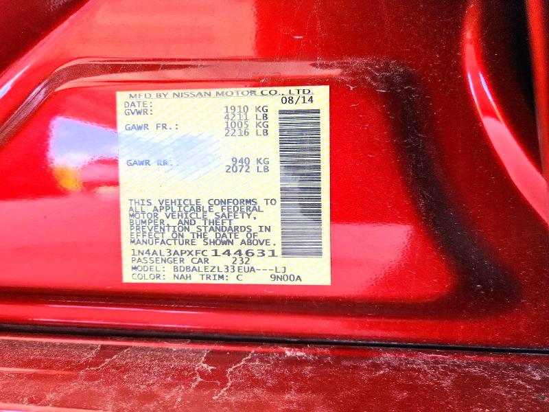 Продаж на аукціоні авто 2015 Nissan Altima, vin: 1N4AL3APXFC144631, номер лоту: 55214576