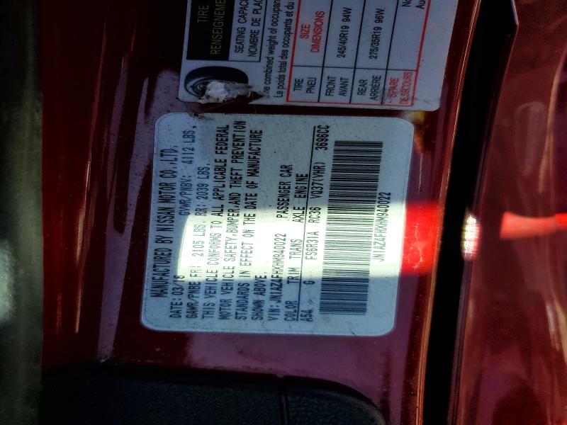 Aukcja sprzedaży 2017 Nissan 370z, vin: JN1AZ4FHXHM940022, numer aukcji: 55963496
