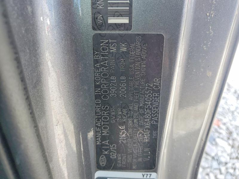 Продаж на аукціоні авто 2015 Kia Forte, vin: KNAFX6A80F5405572, номер лоту: 57153466