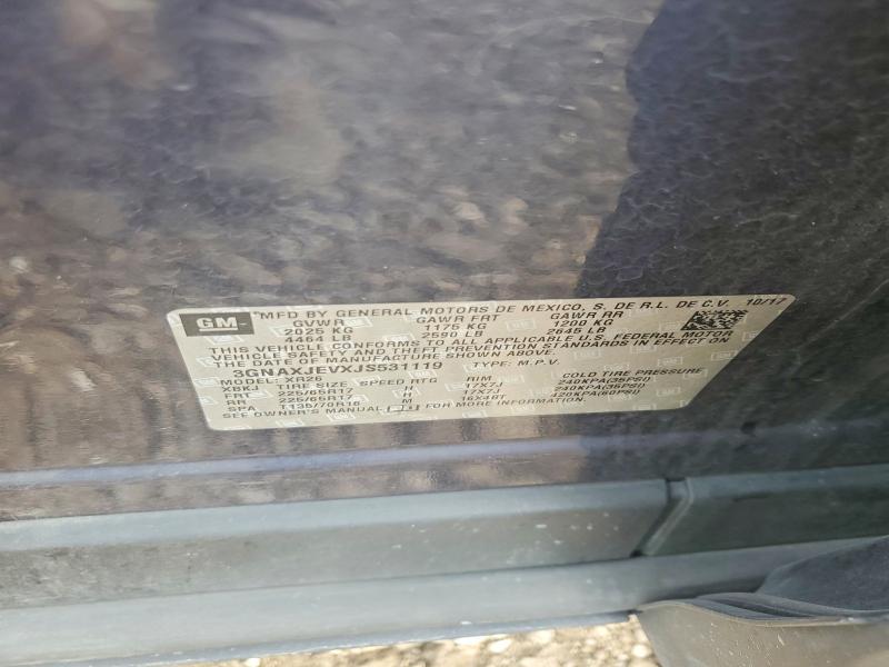 Продаж на аукціоні авто 2018 Chevrolet Equinox, vin: 3GNAXJEVXJS531119, номер лоту: 59132676