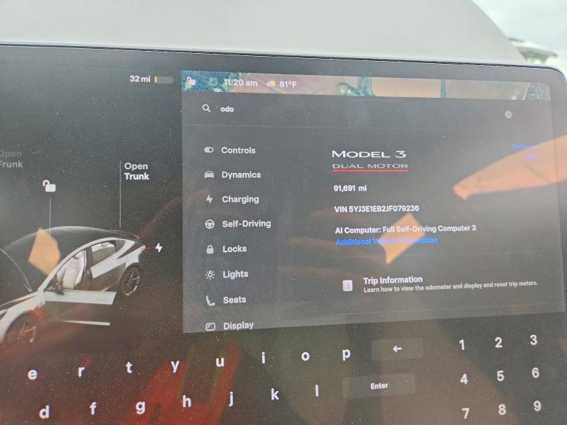 Aukcja sprzedaży 2018 Tesla Model 3, vin: 5YJ3E1EB2JF079236, numer aukcji: 58302726