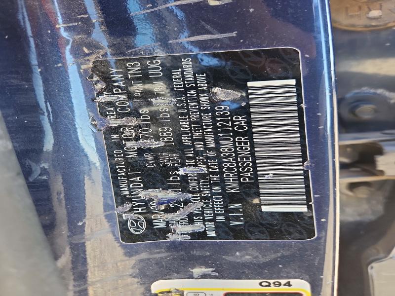 56882746 :رقم المزاد ، KMHRC8A38MU112139 vin ، 2021 Hyundai Venue مزاد بيع