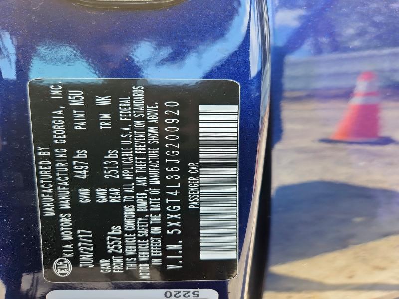 Продаж на аукціоні авто 2018 Kia Optima, vin: 5XXGT4L36JG200920, номер лоту: 55528196